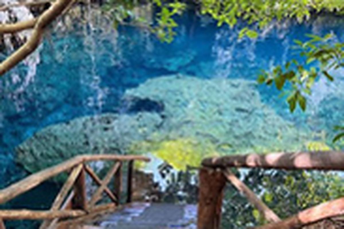 Natural pool in Maalum Cave, Zanzibar